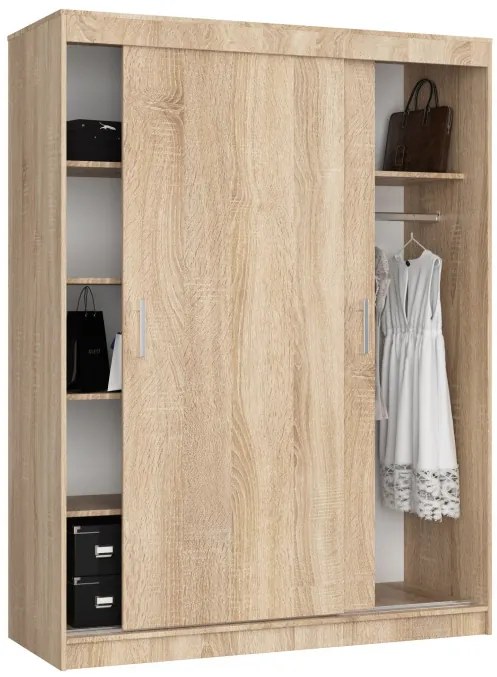Šatníková skriňa s posuvnými dverami 150 cm CLP mono dub sonoma