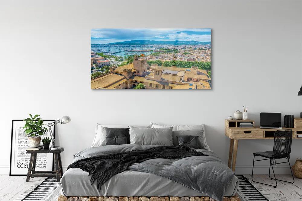 Obraz na akrylátovom skle Španielsko port pobreží mesto 140x70 cm