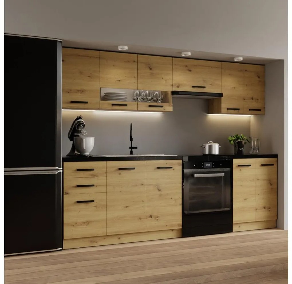 Kuchynská linka ROSALIA 240 cm dub craft