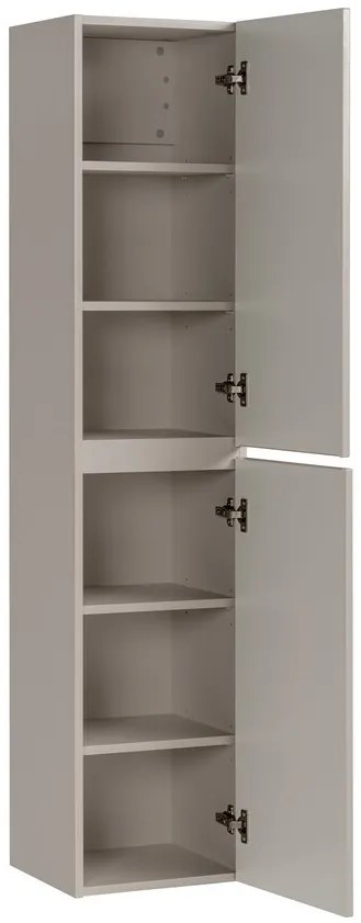 Koupelnová sestava Iconic s deskou, umyvadly, zrcadlem a skříňkami 160 cm kašmírová/dub coast evoke