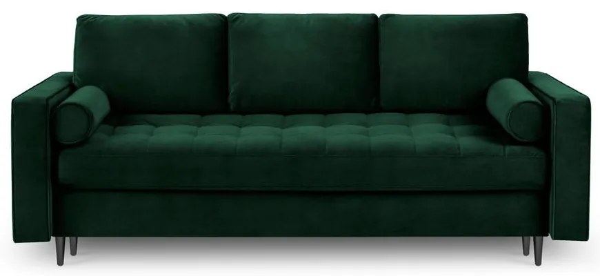 Zelená zamatová rozkladacia pohovka Milo Casa Santo