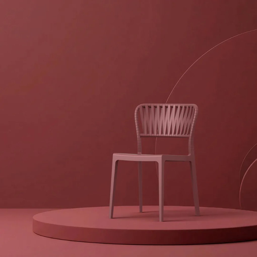 PORTOFINO záhradná stolička s podrúčkami marsala