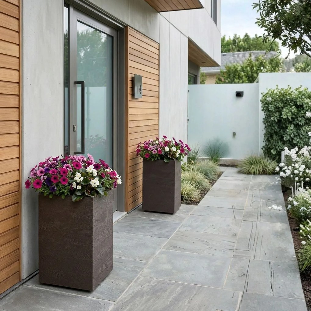 Květináč na kolečkách BETONIQUE 60x40 cm espresso hnědý