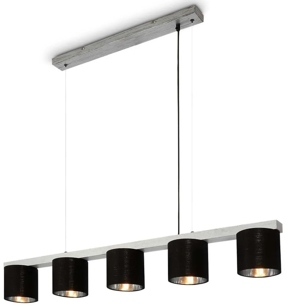 Briloner - Luster na lanku LURI 5xE14/25W/230V kaučukovník