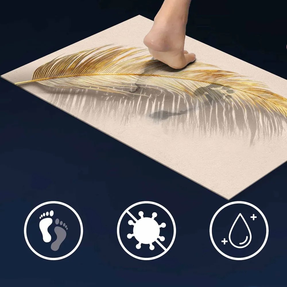 Svetlohnedá kúpeľňová predložka 50x120 cm Angelica – douceur d'intérieur