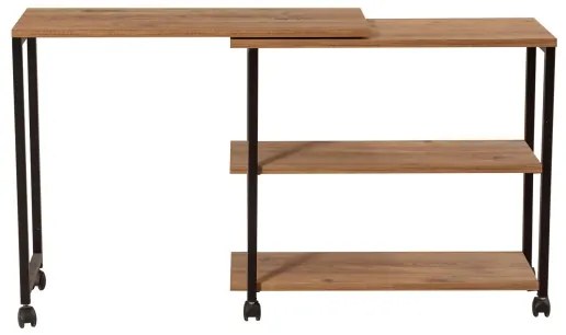 Odkladací stolík MELIN 63x70 cm hnedá/čierna