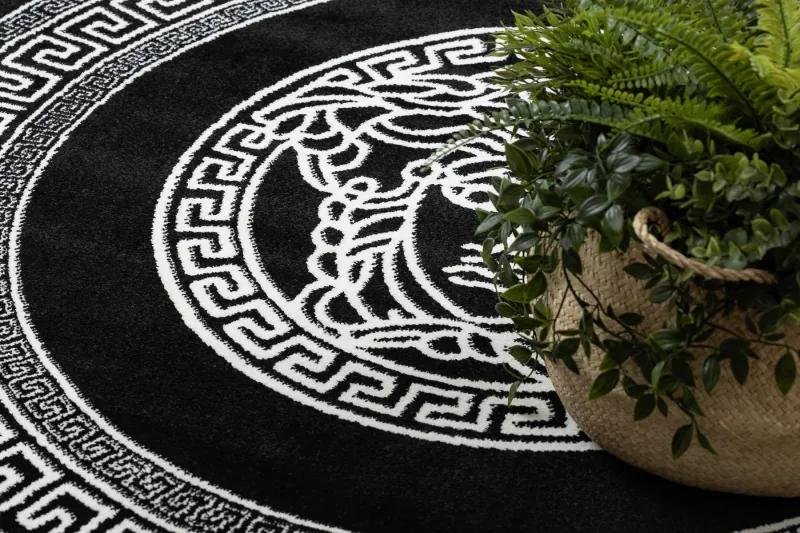 Okrúhly koberec HAMPTON Medusa medúza grécky čierna Veľkosť: kruh 160 cm