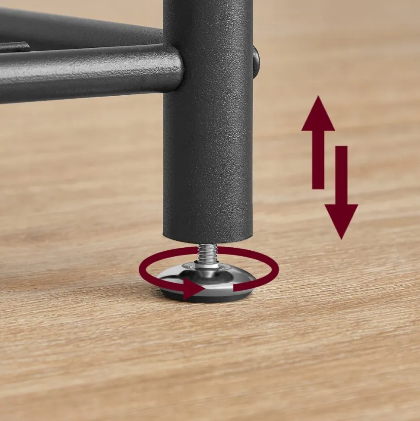 Kovová predsieňová stena INDUSTRY 175 cm, čierna/sivo-hnedá