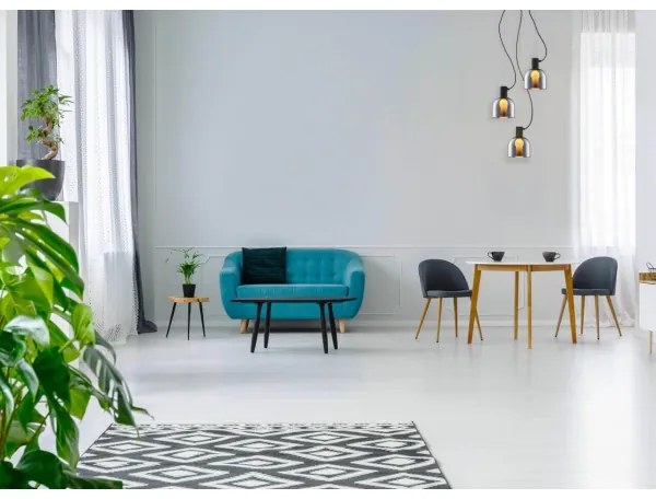 Klausen 113008 - Luster na lanku FIRE 3xE27/9W/230V šedá/čierna