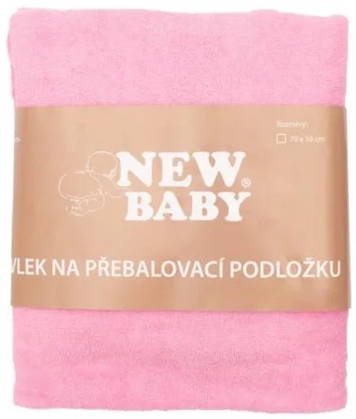 NEW BABY Návlek na prebaľovaciu podložku New Baby 50x70 ružový