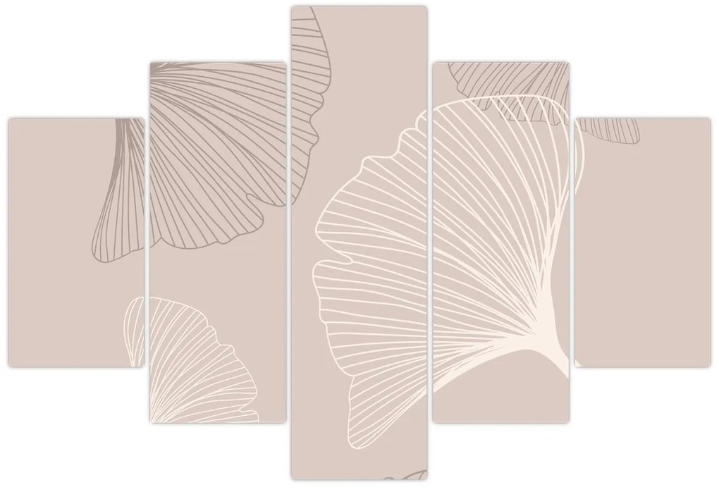 Obraz - Béžové listy N⁰6 (150x105 cm)