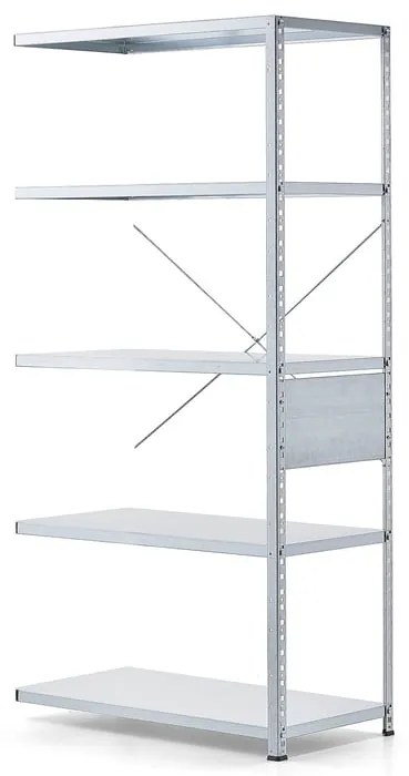 Policový regál FIRST, prídavná sekcia, 1960x1005x500 mm, galvanizovaný