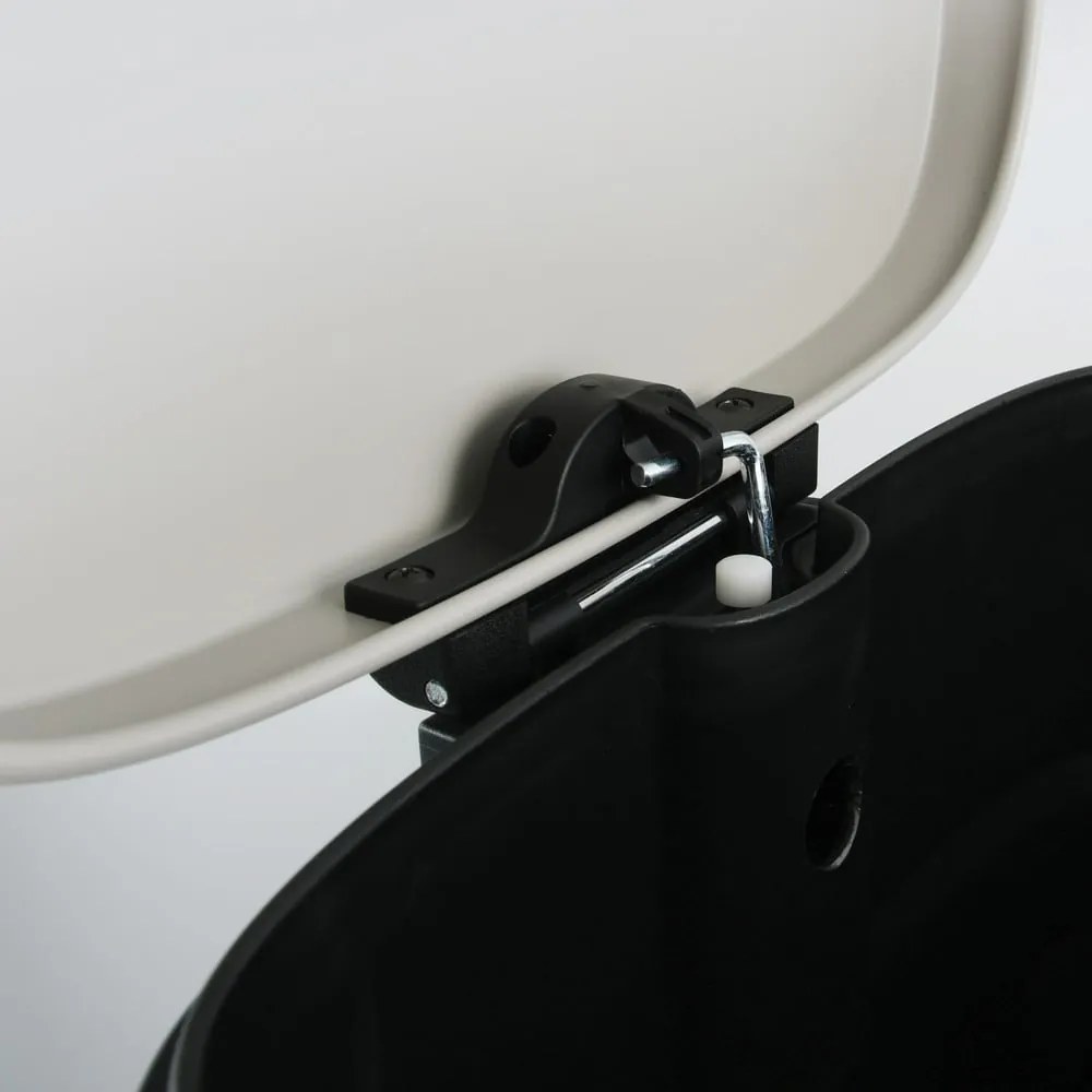 Matne biely nášľapný oceľový odpadkový kôš 50 l Akira – Spirella