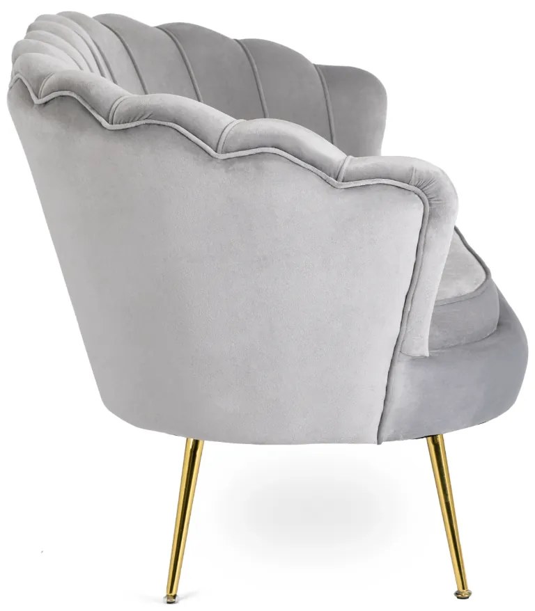 Vintino zamatová sedačka ZORAYA sivá