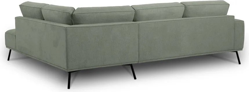 Zelená ženilková rohová pohovka (pravý roh/do L) Amsterdam – Scandic