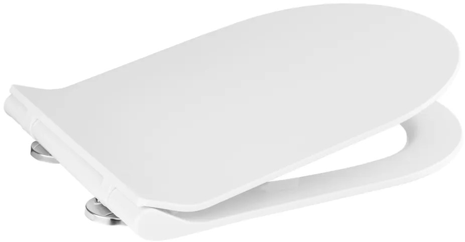 Gamma Verde D8, WC sedadlo 470x365 mm, polypropylén, SoftClose, EasyClean, biela lesklá, GMA-D8