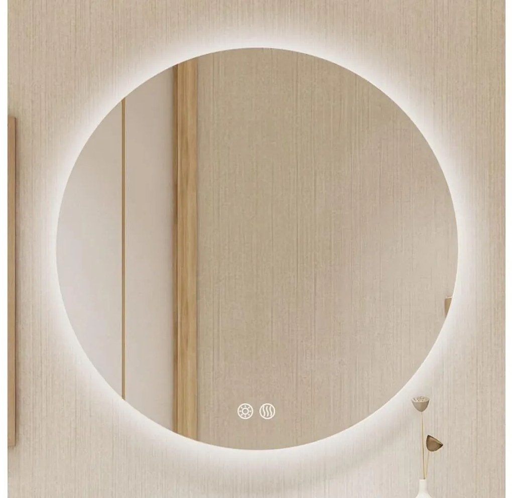 Brilagi - LED stmievateľné vyhrievané zrkadlo s podsvietením DEMI ECO LED/12W/230V pr. 60 cm IP44