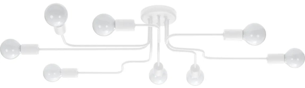 Sollux SL.1444 - Prisadený luster VECTOR 8xE27/15W/230V biela