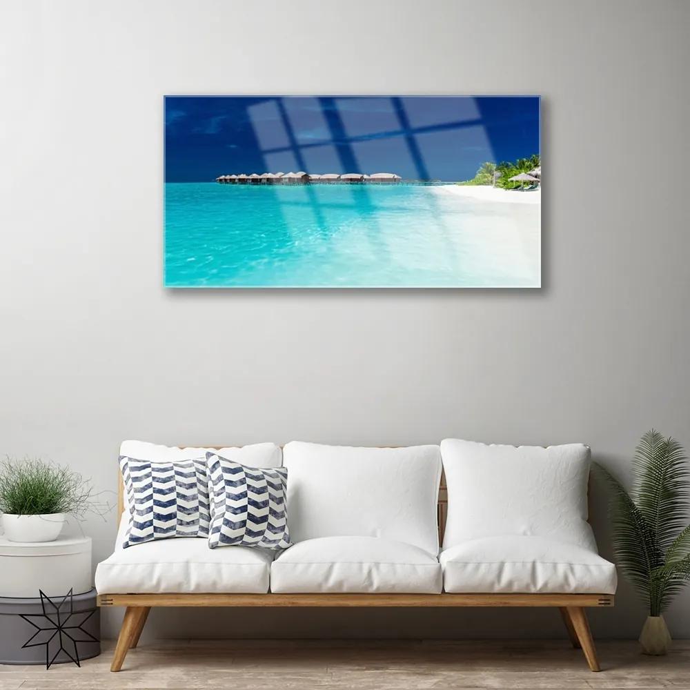 Obraz na skle More pláž príroda 120x60 cm