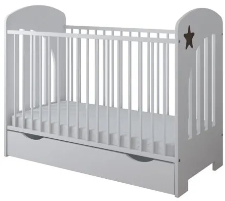 Raj posteli Detská postieľka STAR 2 v 1 so zásuvkou PW 120x60 cm