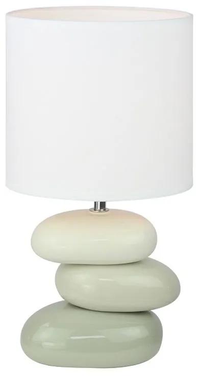 Kondela Keramická stolná lampa, QENNY TYP 4, biela/sivá