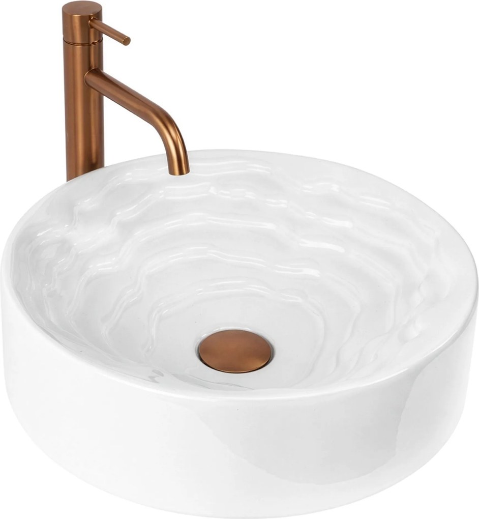 Rea Calla, umývadlo na dosku 420x420x130 mm, biela, REA-U3507