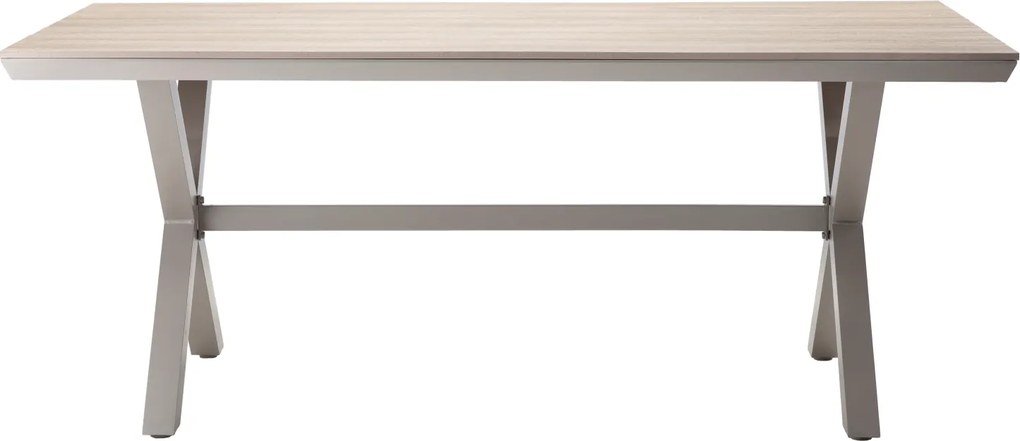 Garden Line Hliníkový záhradný stôl s doskou z polywoodu 180 x 100 x 75 cm béžový
