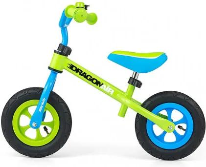 Milly Mally Detské cykloodrážadlo Milly Mally Dragon AIR 10 - modro-zelené