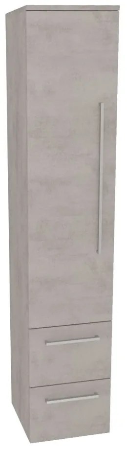 Mereo Bino, kúpeľňová skrinka vysoká 163 cm, ľavá, Multidecor, Chromix strieborný, MER-CN697ACST