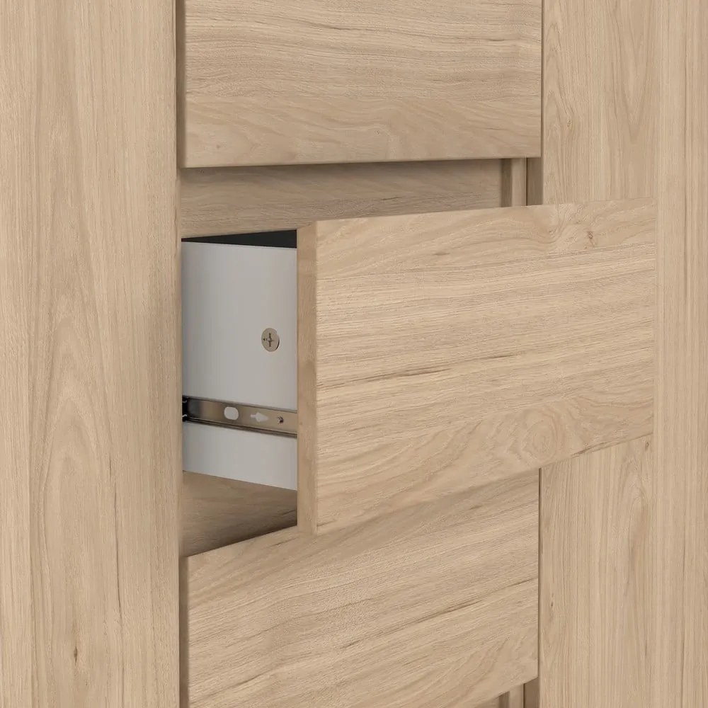 Komoda v dekore duba v prírodnej farbe 121x91x50 cm Naia – Tvilum