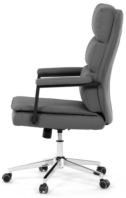 Autronic BONTEC Kancelárske kreslo, hojdací mechanizmus, šedá ekokoža, KA-D8104 GREY Farba: Šedá