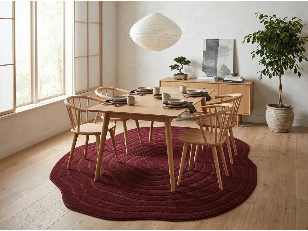 Vínovočervený koberec 160x230 cm Pebble – ESTE