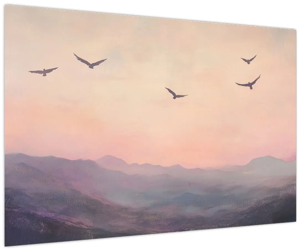 Obraz - Hejno vtákov II. (90x60 cm)