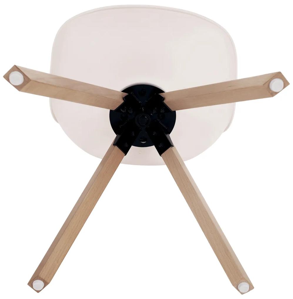 Otočná jedálenská stolička Etosa - perlová / buk