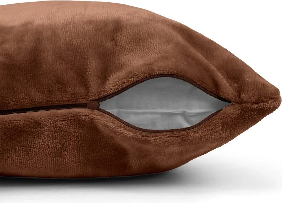 Polášek Poťah na vankúš z mikroplyšu - Olivová | 40 x 40 cm