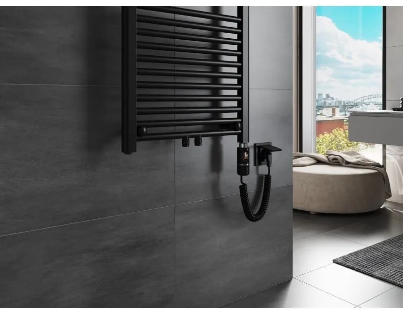 Mexen Mars, elektrické vykurovacie teleso 1800 x 500 mm, 900 W, čierna, W110-1800-500-2900-70