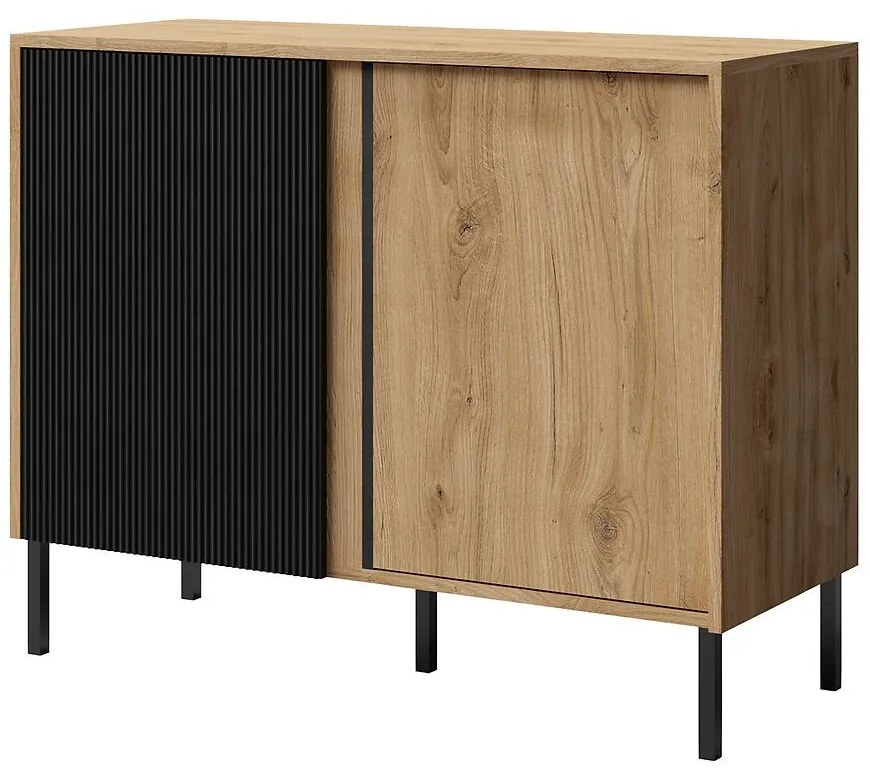 Komoda Mia 4 Večný dub/čierna