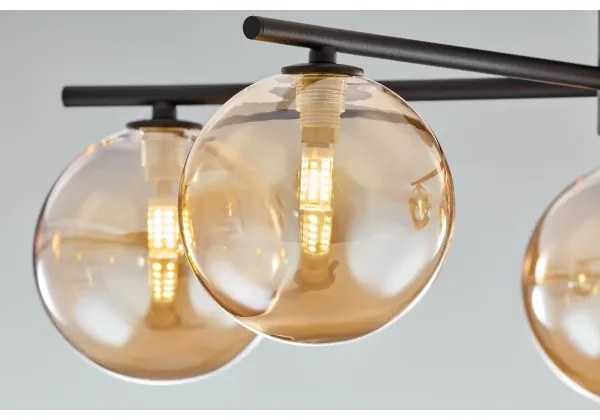 Jupiter 2047 - Prisadený luster PRATO 5xG9/10W/230V čierna/béžová