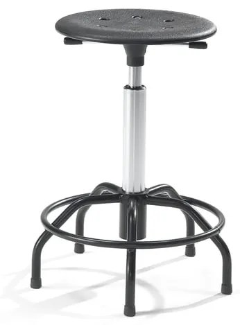 Pracovná dielenská stolička SMITH, čierna