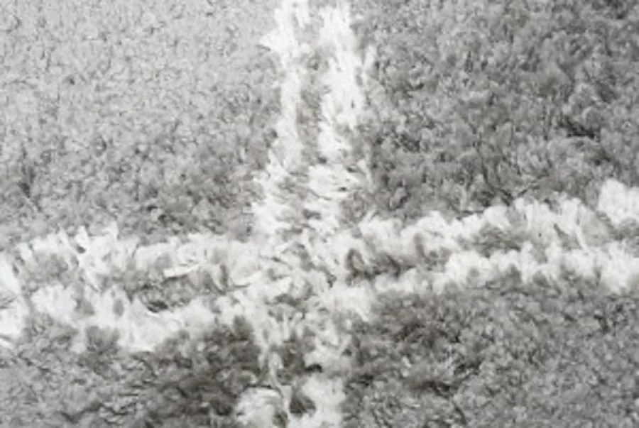 TA Koberec G935B TMAVO ŠEDÁ/KRÉMOVÁ BOHO Rozmer: 100x400 cm