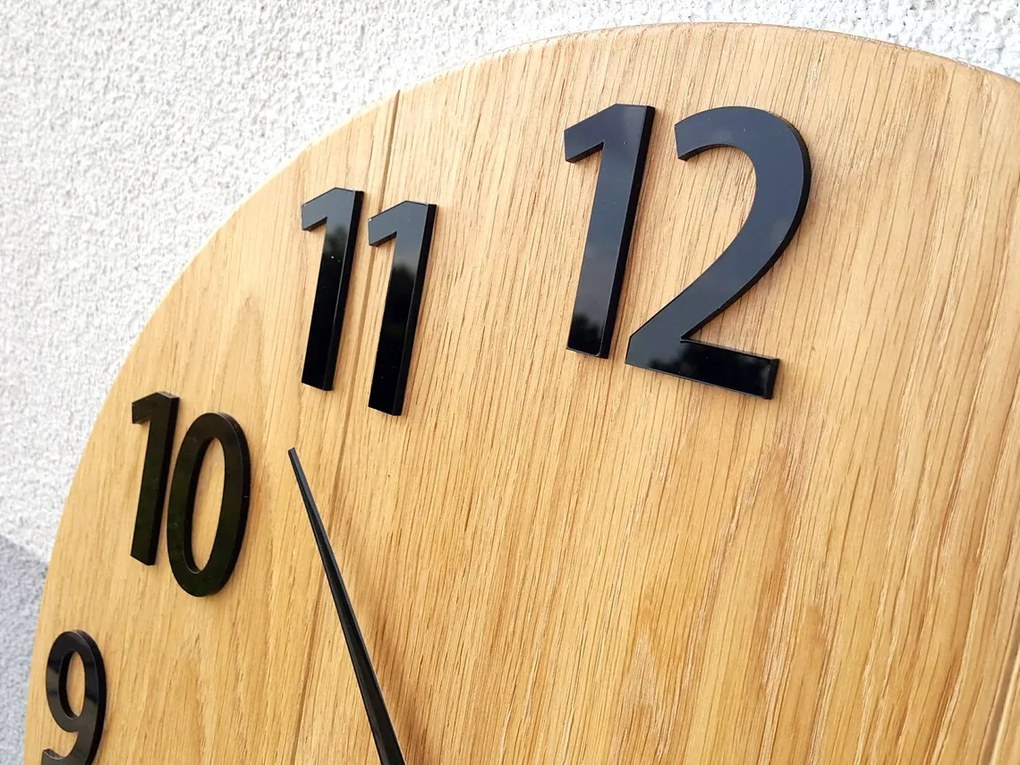 Dřevěné nástěnné hodiny Amadeus 50 cm černé/hnědé