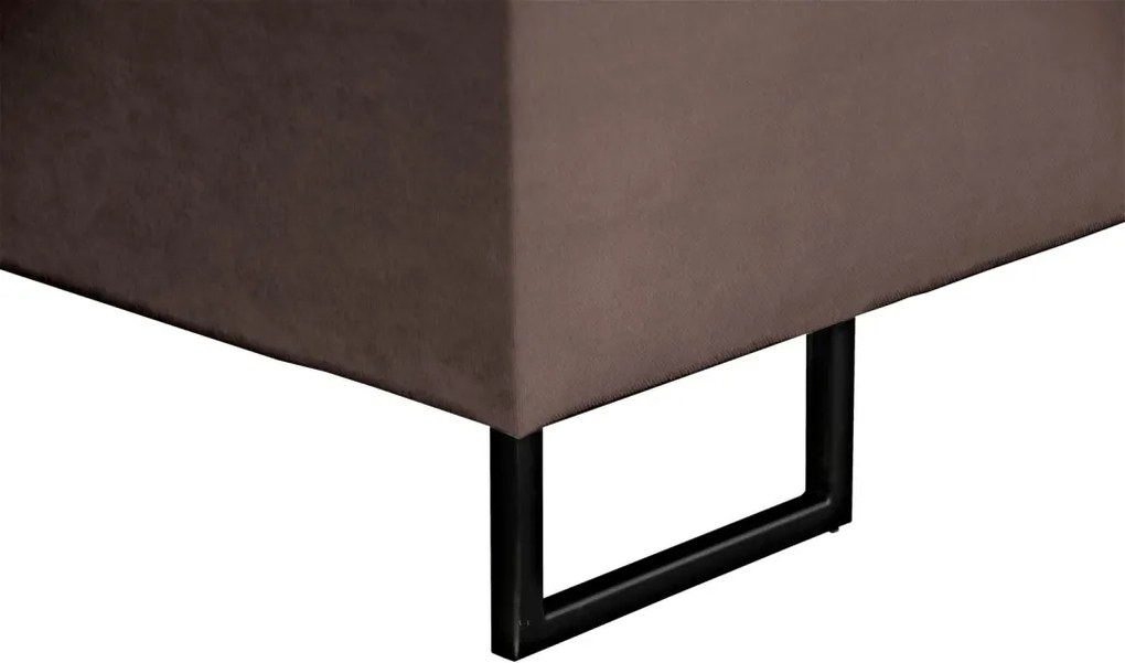 Posteľ Amy 180x200 cm, tmavo hnedá látka