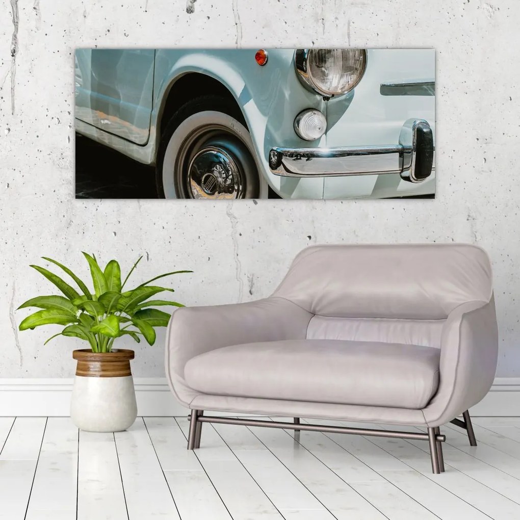 Obraz - Retro auto Fiat (120x50 cm)