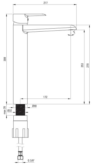 Deante BFC_020K - Umývadlová batéria CORIO lesklý chróm