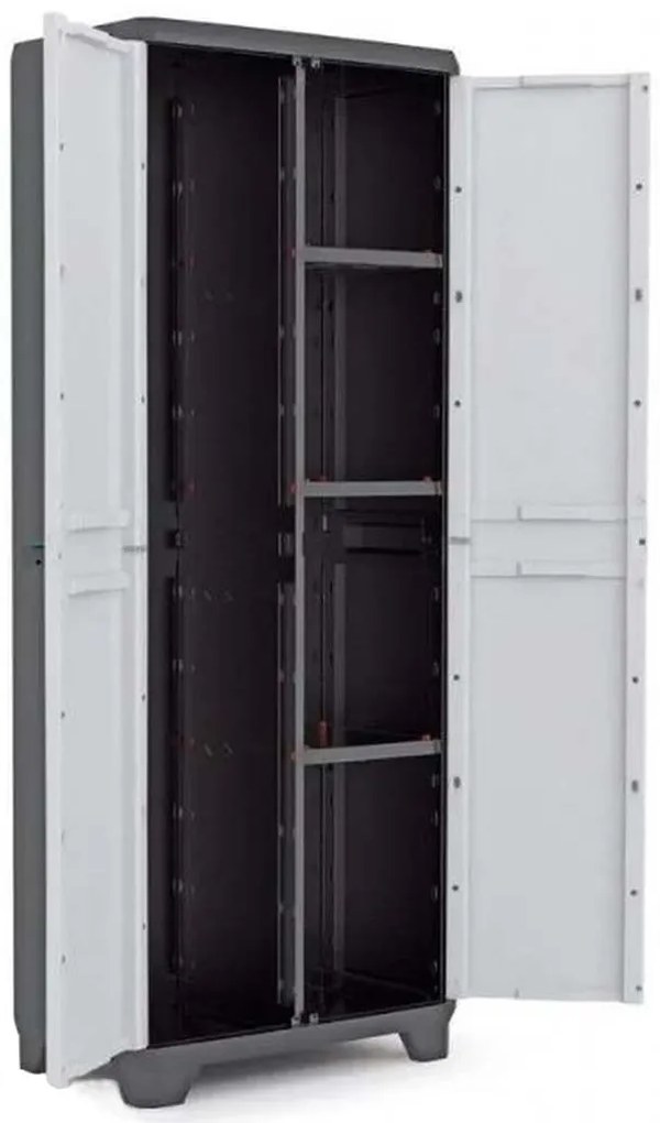 KIS LINEAR UTILITY skriňa 68x39x173cm sivá/čierna