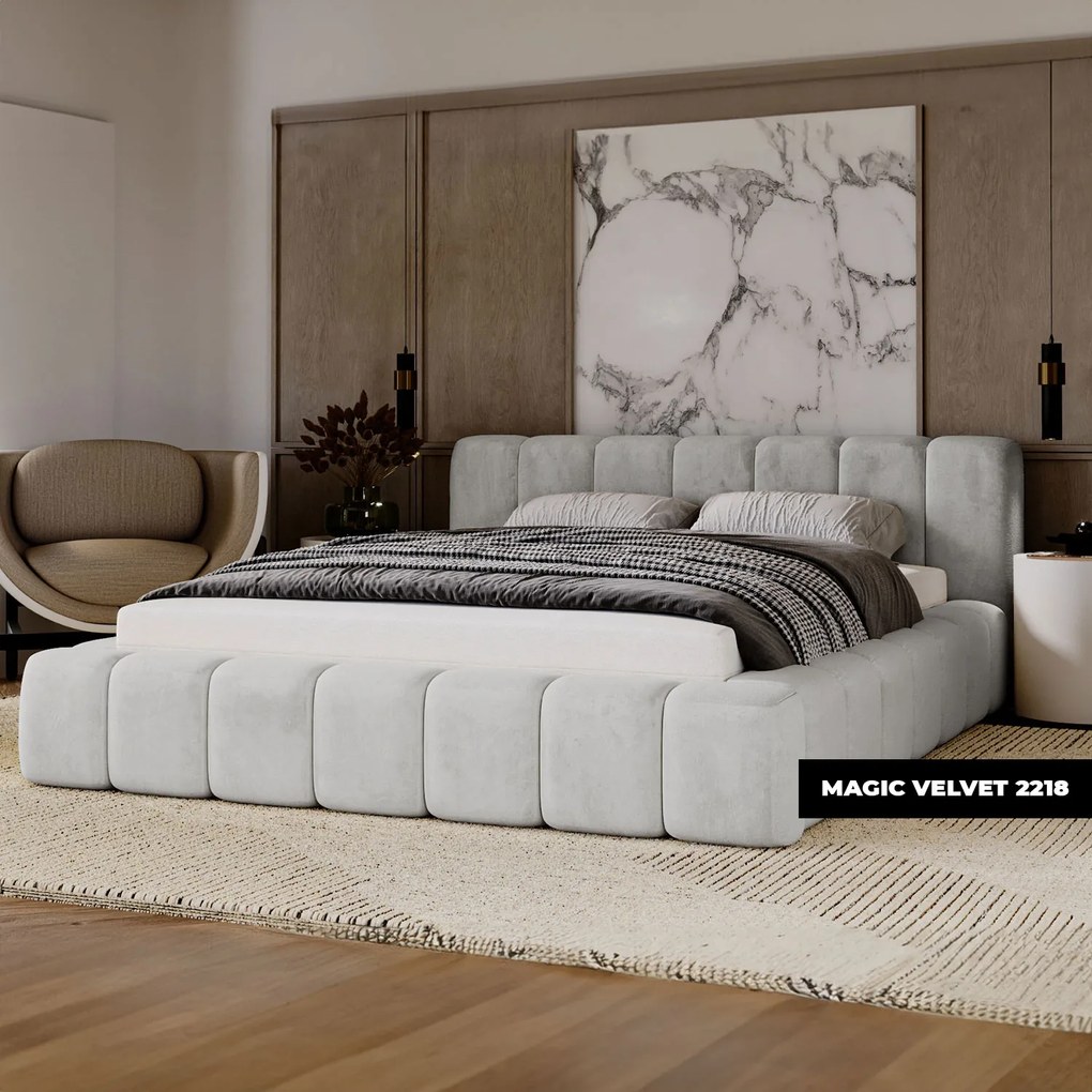 PROXIMA.store - Minimalistická čalúnená posteľ NETTIE ROZMER: 180 x 200 cm, TYP ROŠTU: KOVOVÝ ROŠT