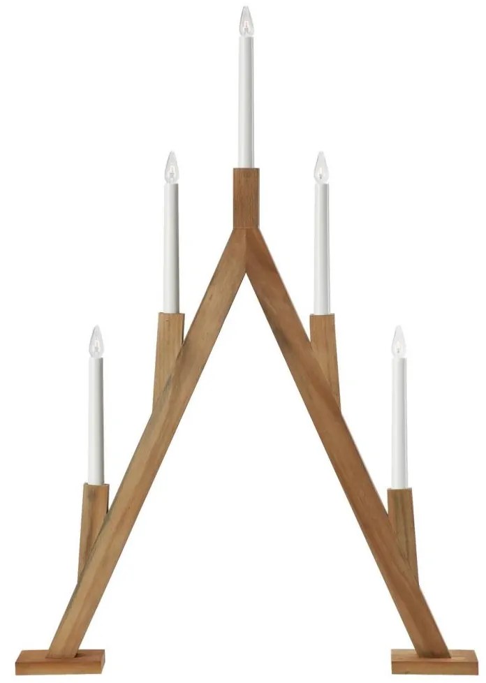 Markslöjd 706161 - Vianočný svietnik BJURFORS 5xE10/3W/230V hnedá