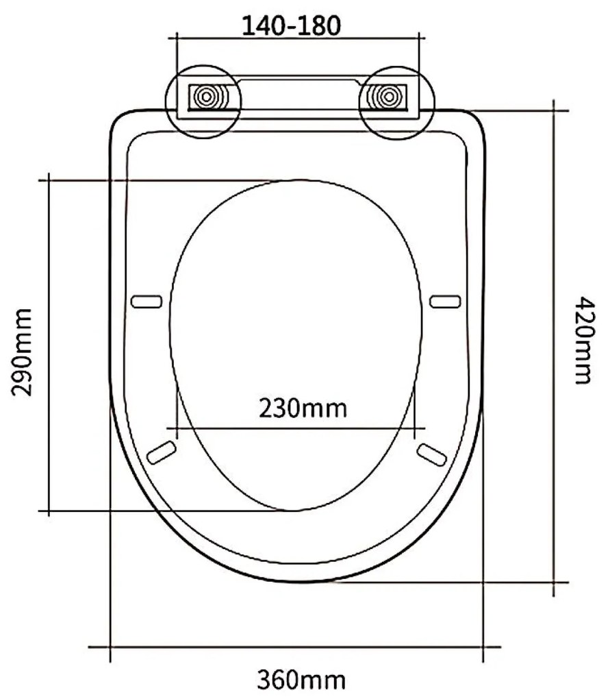 Aqualine Aqualine, VITO WC sedátko, Soft Close, Easy Take, biela, PCS105