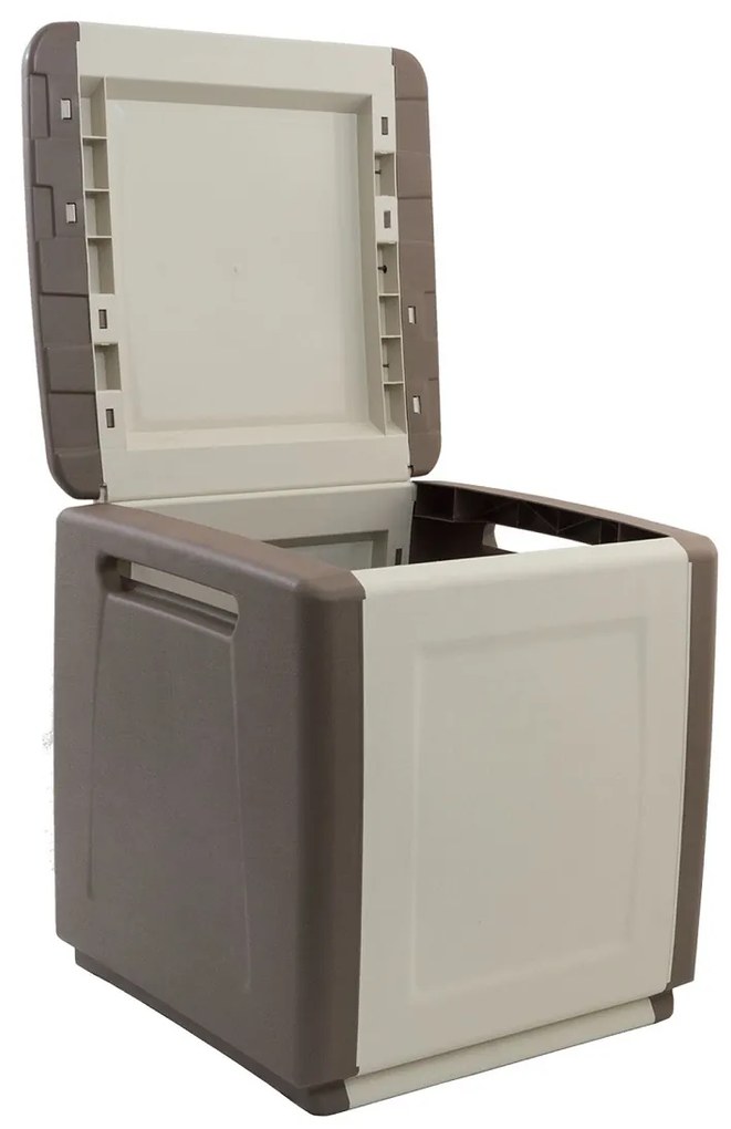 ARTPLAST Plastový úložný box Linea Cube 1dielny - béžovohnedá