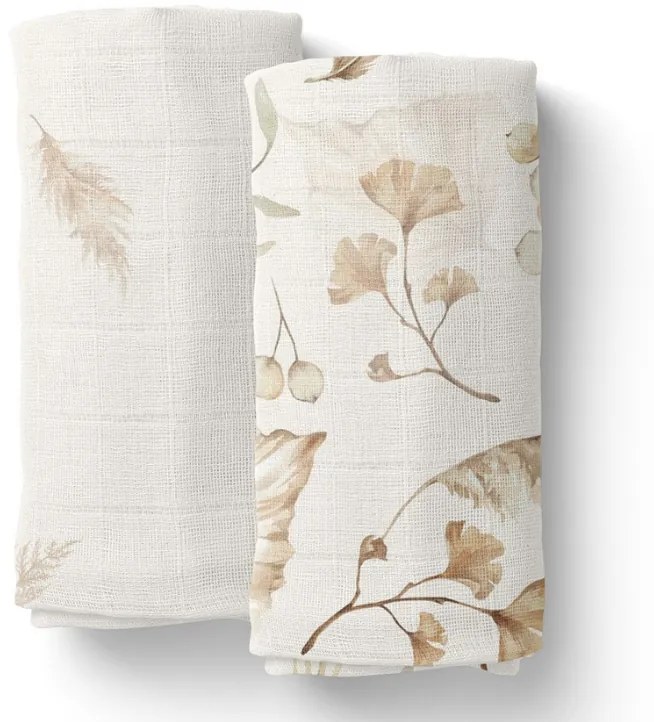 Mušelínové zavinovacie plienky s bambusom BOHO, 2 ks